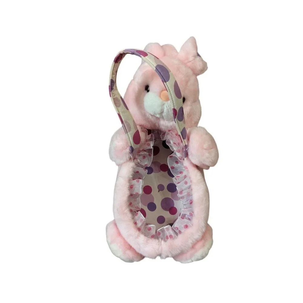 Wal mart  Bunny Rabbit Easter  Basket  pink 15 in‎
